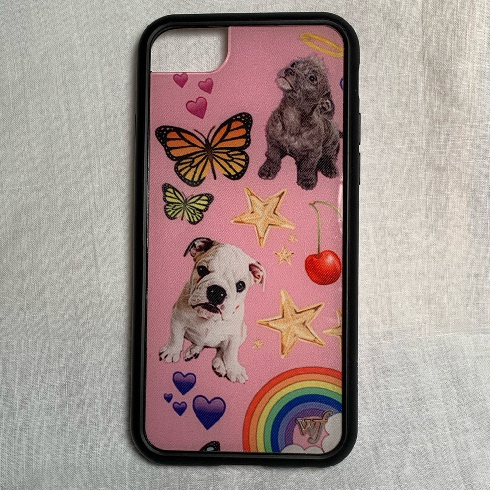 iPhone 6/7/8 pink puppy wildflower case